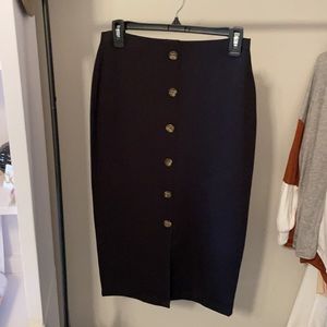 Black button pencil skirt from Nordstrom Rack